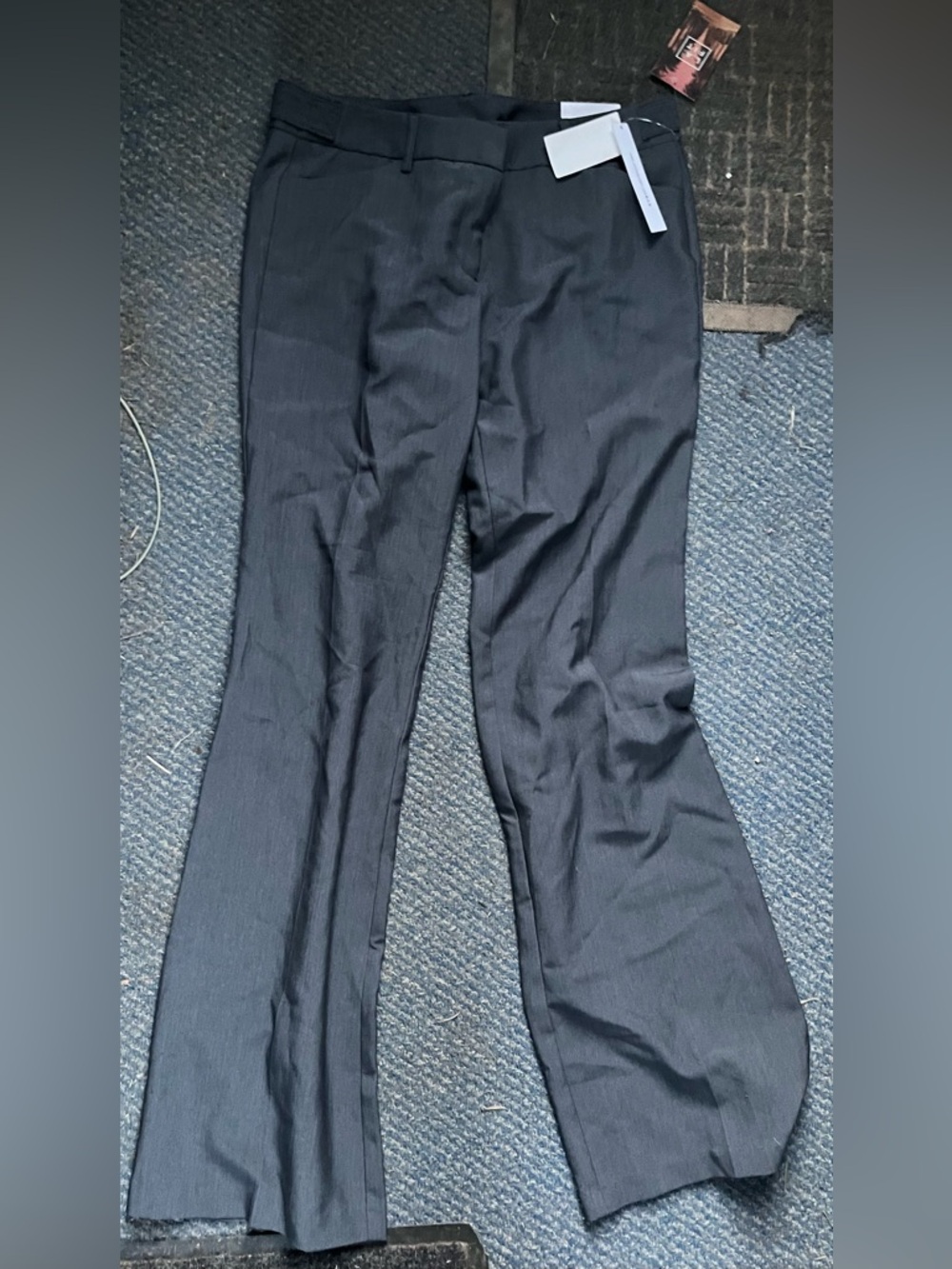 Woman Black Dress Pants size 9- semi low rise /semi flare